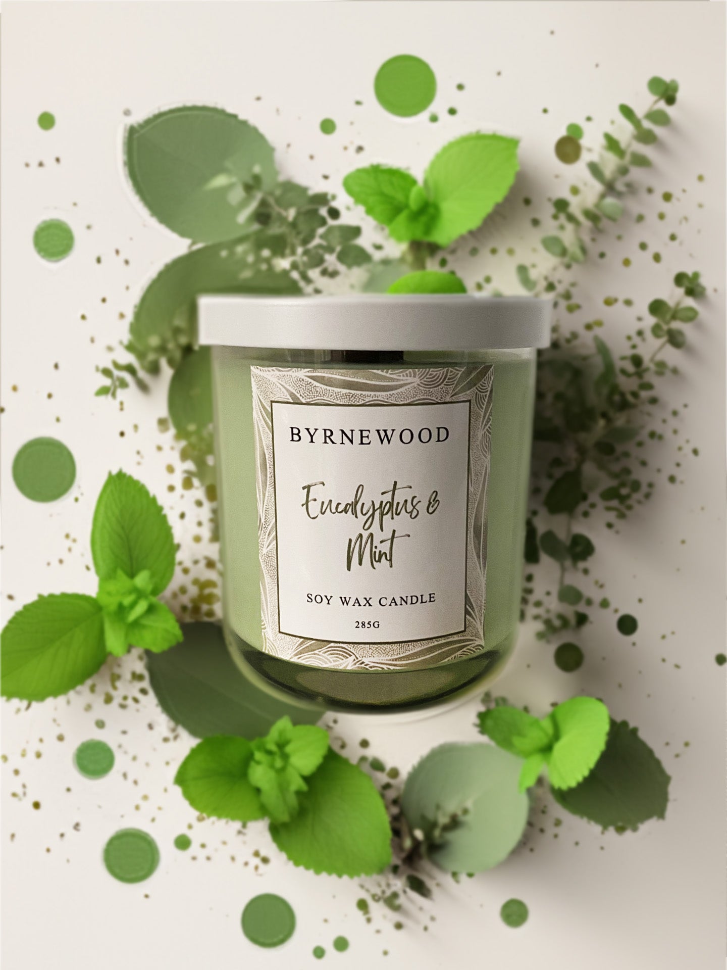 Limited Edition Green Eucalyptus & Mint Soy Wax Candle 285g