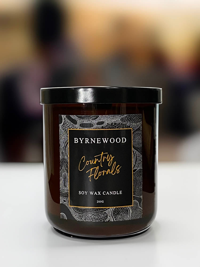 Country Florals Candle, Scented candle, Floral scent, gold Coast made candle, wood wick candle 