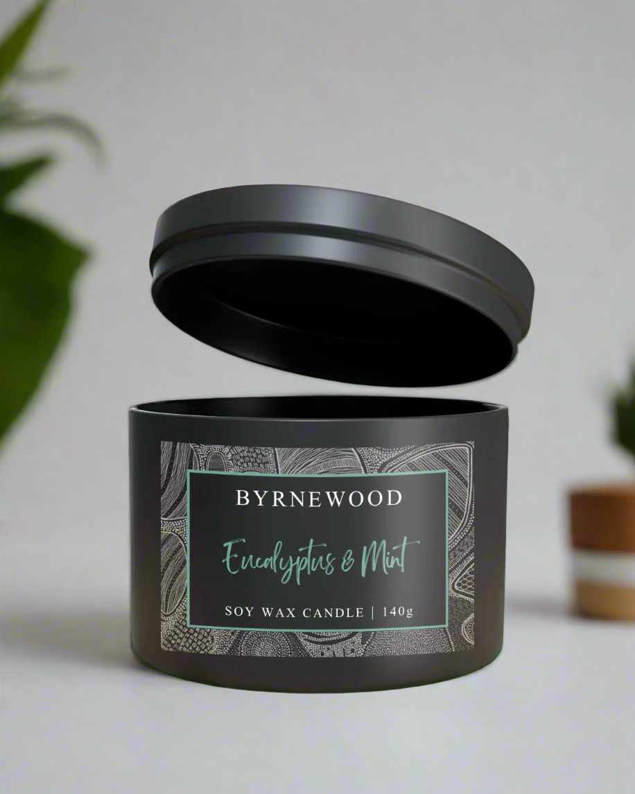 Eucalyptus & Mint Soy Wax Candle 140g – BYRNEWOOD